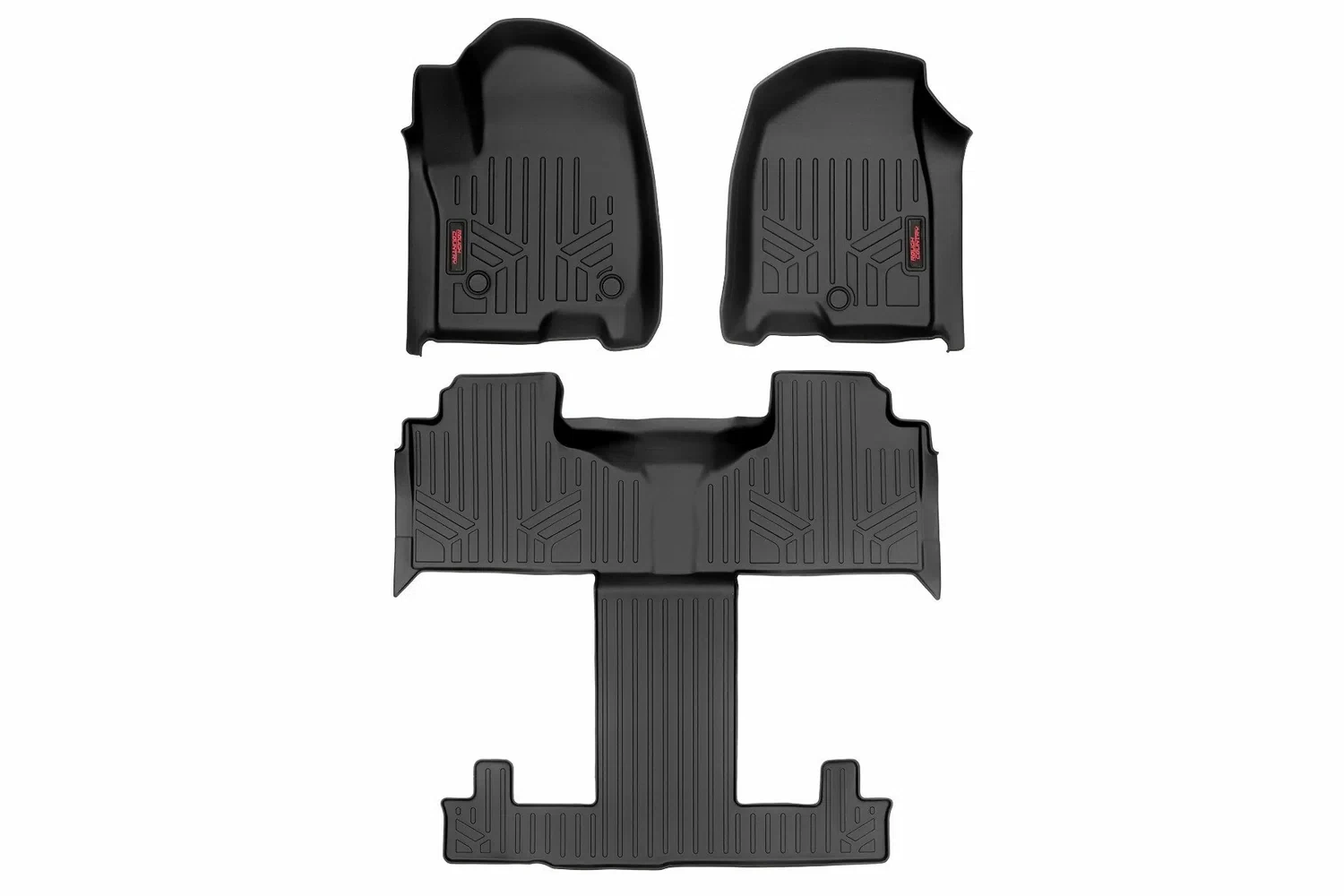 Fits Chevy_GMC Tahoe_Yukon 2&4WD (21-24) Floor Mats FR & RR FR_RR Bucket M-21712